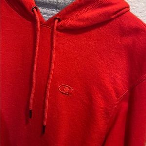 Red Mens Champion Hoodie